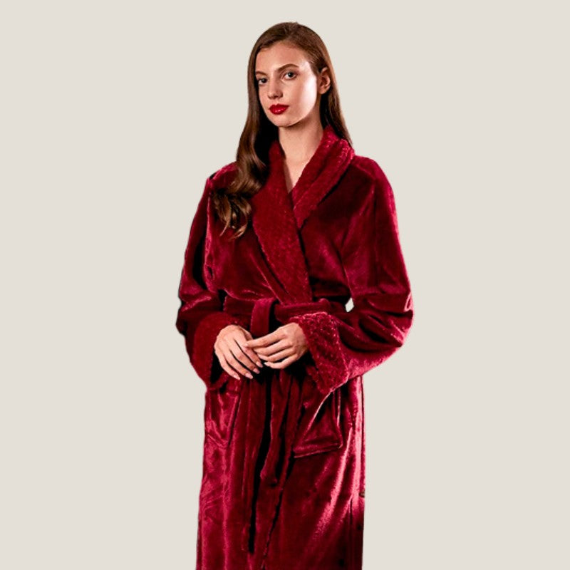 Peignoir de bain bordeaux