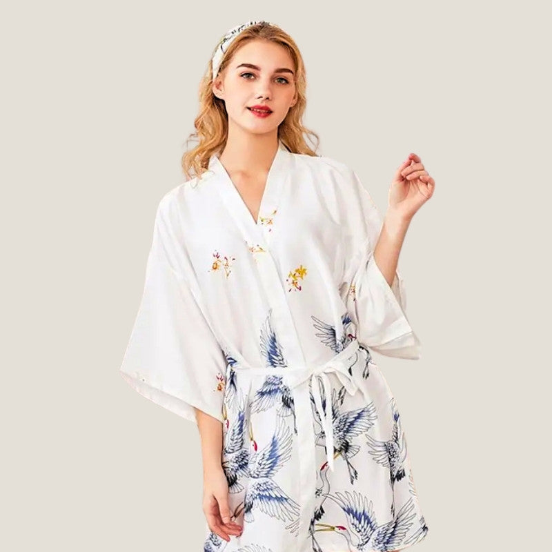 Kimono Satin Blanc