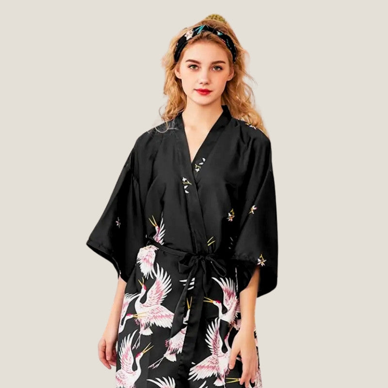 Kimono noir femme