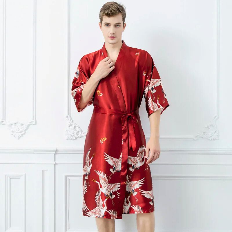 Kimono satin homme