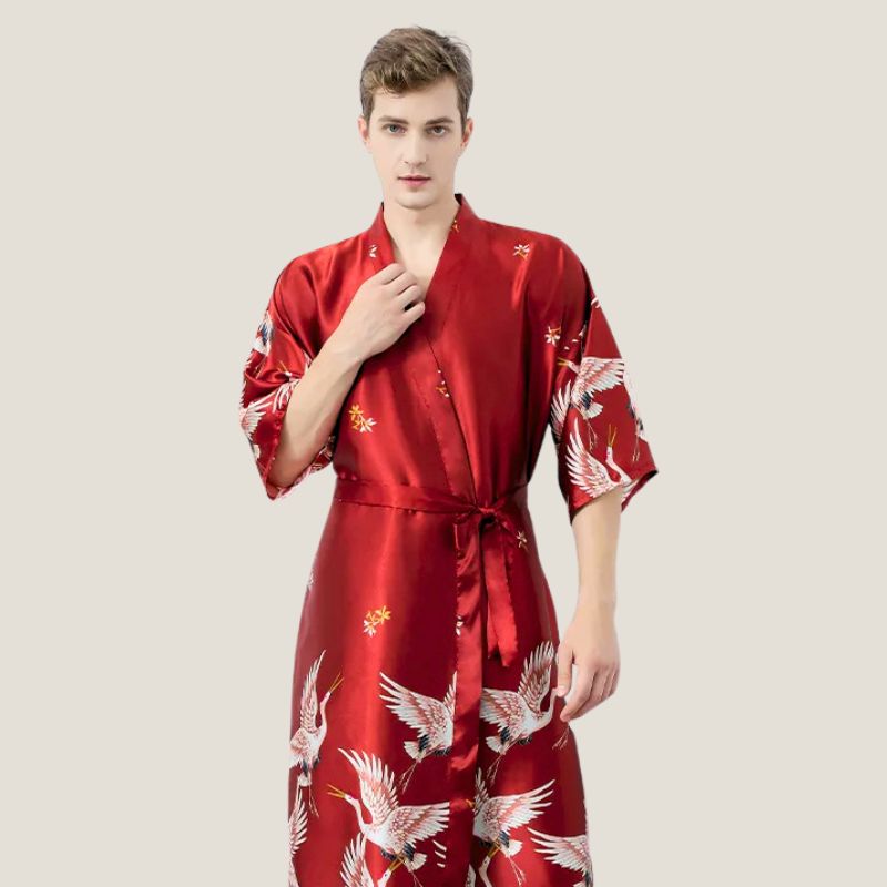 Kimono satin homme
