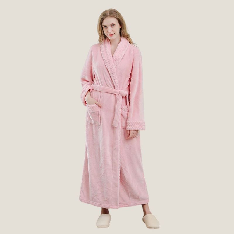 Peignoir Polaire Rose Femme