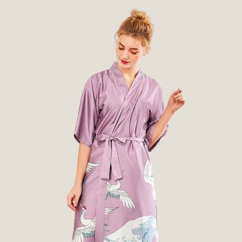 Peignoir kimono femme soie